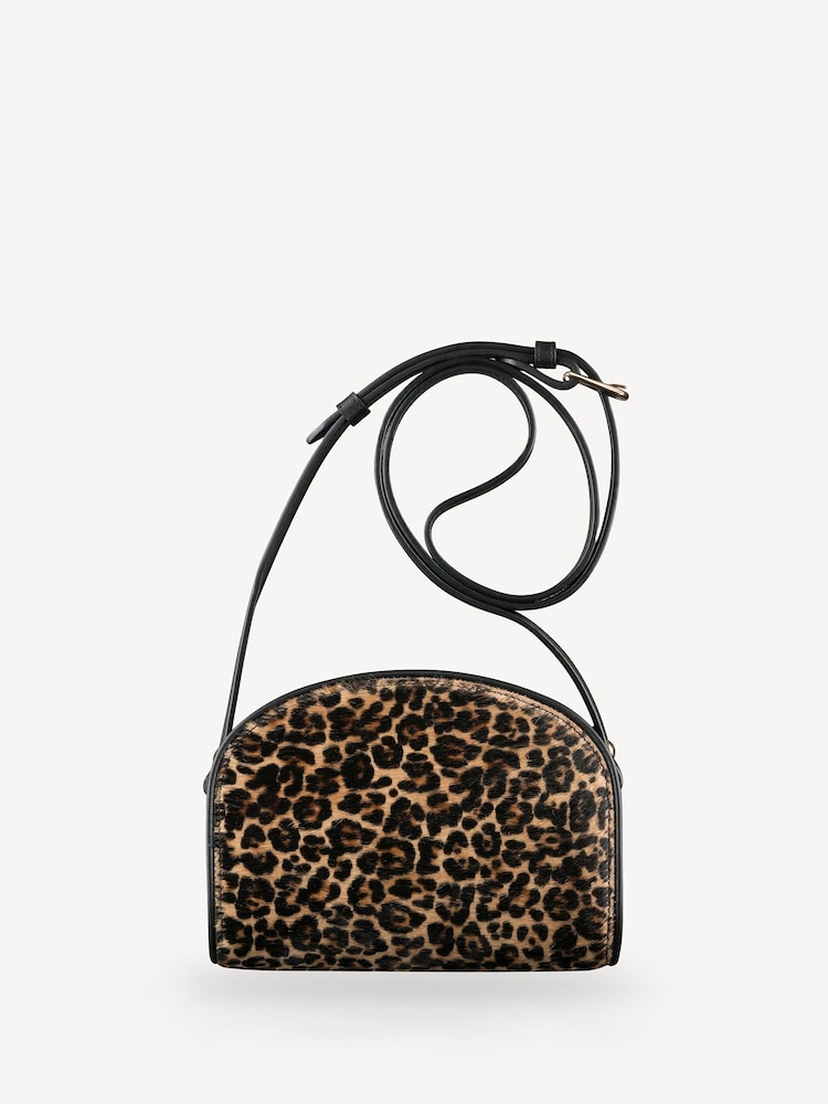 A.P.C. Cheetah Print Mini Half-Moon Bag - Image 1 of 5