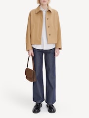 A.P.C. Brown Becca Wool Crop Jacket - Image 1 of 4