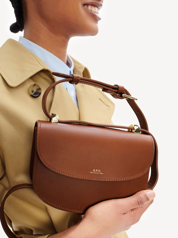 A.P.C. Brown Mini Geneve Bag - Image 2 of 7