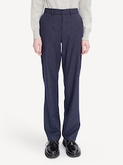 A.P.C. Blue Pinstripe Jane Straight Fit Trousers - Image 1 of 5