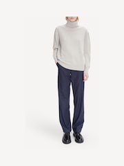 A.P.C. Blue Pinstripe Jane Straight Fit Trousers - Image 3 of 5