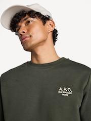 A.P.C. Green Rue Madame Standard Sweatshirt - Image 5 of 7