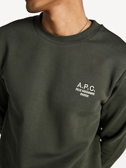 A.P.C. Green Rue Madame Standard Sweatshirt - Image 6 of 7