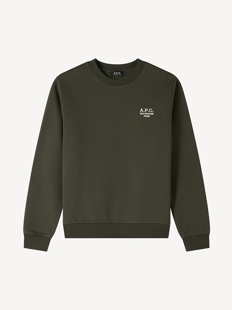A.P.C. Green Rue Madame Standard Sweatshirt - Image 7 of 7
