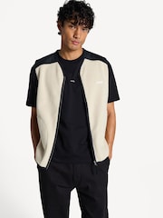 A.P.C. White Nate Embroidered Fleece Gilet - Image 4 of 10