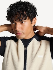 A.P.C. White Nate Embroidered Fleece Gilet - Image 7 of 10