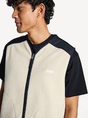 A.P.C. White Nate Embroidered Fleece Gilet - Image 8 of 10