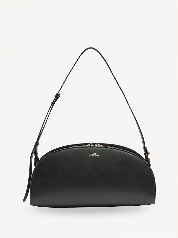 A.P.C. Black Half Moon Shoulder Bag - Image 1 of 10