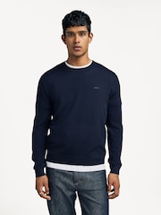 A.P.C. Blue Matt Logo Sweater - Image 1 of 7