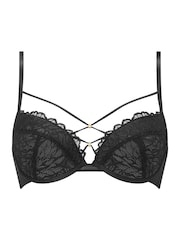 Ann Summers Black Adorn Me Padded Lace Plunge Bra - Image 5 of 5