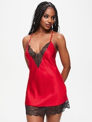 Ann Summers Black Adoration Satin Slip Chemise - Image 1 of 5
