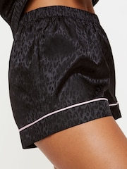 Ann Summers Black Signature Satin Revere Pyjamas Set - Image 3 of 4