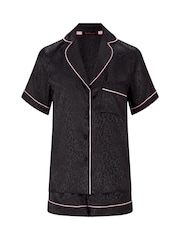 Ann Summers Black Signature Satin Revere Pyjamas Set - Image 4 of 4