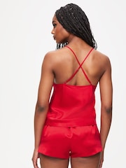 Ann Summers Red Adoration Satin Lace Cami Set - Image 2 of 5