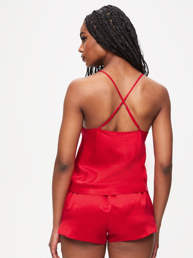 Ann Summers Red Adoration Satin Lace Cami Set - Image 2 of 5