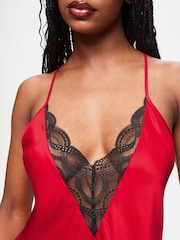 Ann Summers Red Adoration Satin Lace Cami Set - Image 3 of 5