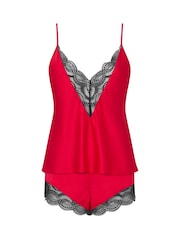 Ann Summers Red Adoration Satin Lace Cami Set - Image 5 of 5