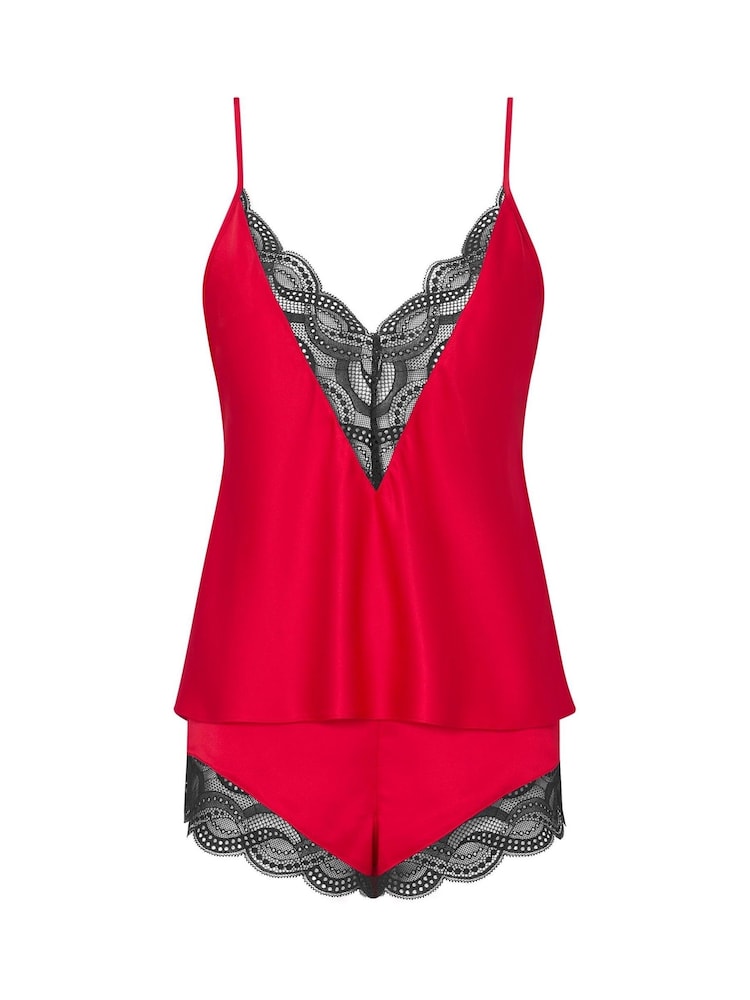 Ann Summers Red Adoration Satin Lace Cami Set - Image 5 of 5