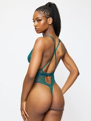 Ann Summers Green The Obsession Floral Print Lace Body - Image 2 of 4