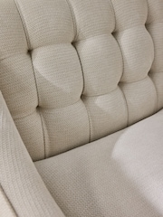 Sosandar Ivory Textured Chenille Amalfi Accent Chair - Image 2 of 9