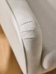 Sosandar Ivory Textured Chenille Amalfi Accent Chair - Image 3 of 9