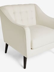 Sosandar Ivory Textured Chenille Amalfi Accent Chair - Image 8 of 9