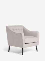 Sosandar Mink Brown Slubby Weave Amalfi Accent Chair - Image 2 of 5