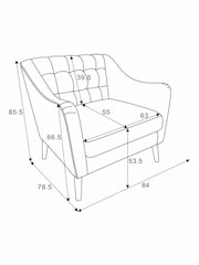 Sosandar Mink Brown Slubby Weave Amalfi Accent Chair - Image 5 of 5