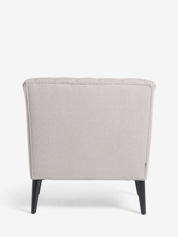 Sosandar Mink Brown Slubby Weave Amalfi Accent Chair - Image 8 of 8