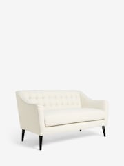 Sosandar Ivory Textured Chenille Amalfi 2 Seater Sofa - Image 5 of 6