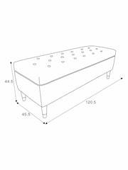 Nina Campbell Carmel Green Walton Storage Ottoman Bench - Image 3 of 9