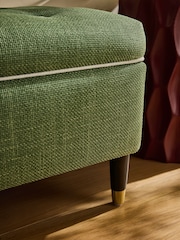 Nina Campbell Carmel Green Walton Storage Ottoman Bench - Image 5 of 9