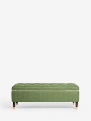 Nina Campbell Carmel Green Walton Storage Ottoman Bench - Image 6 of 9