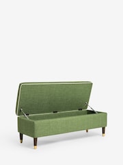 Nina Campbell Carmel Green Walton Storage Ottoman Bench - Image 7 of 9