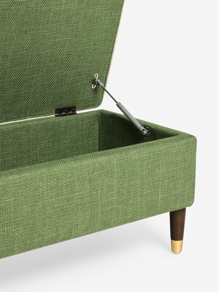 Nina Campbell Carmel Green Walton Storage Ottoman Bench - Image 9 of 9