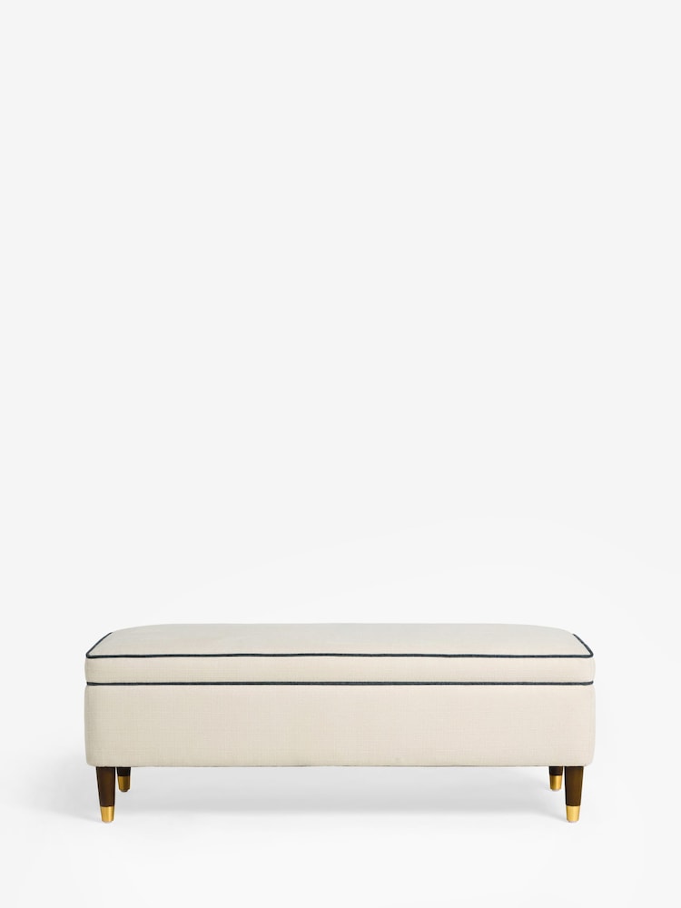 Nina Campbell Clabon Natural Rosebury Storage Ottoman Bench - Image 1 of 5