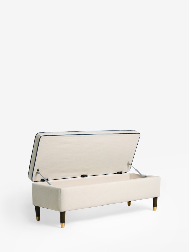 Nina Campbell Clabon Natural Rosebury Storage Ottoman Bench - Image 2 of 5