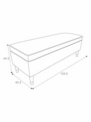 Nina Campbell Clabon Natural Rosebury Storage Ottoman Bench - Image 5 of 5
