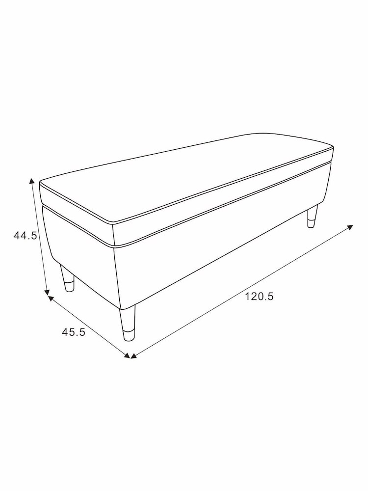 Nina Campbell Clabon Natural Rosebury Storage Ottoman Bench - Image 5 of 5