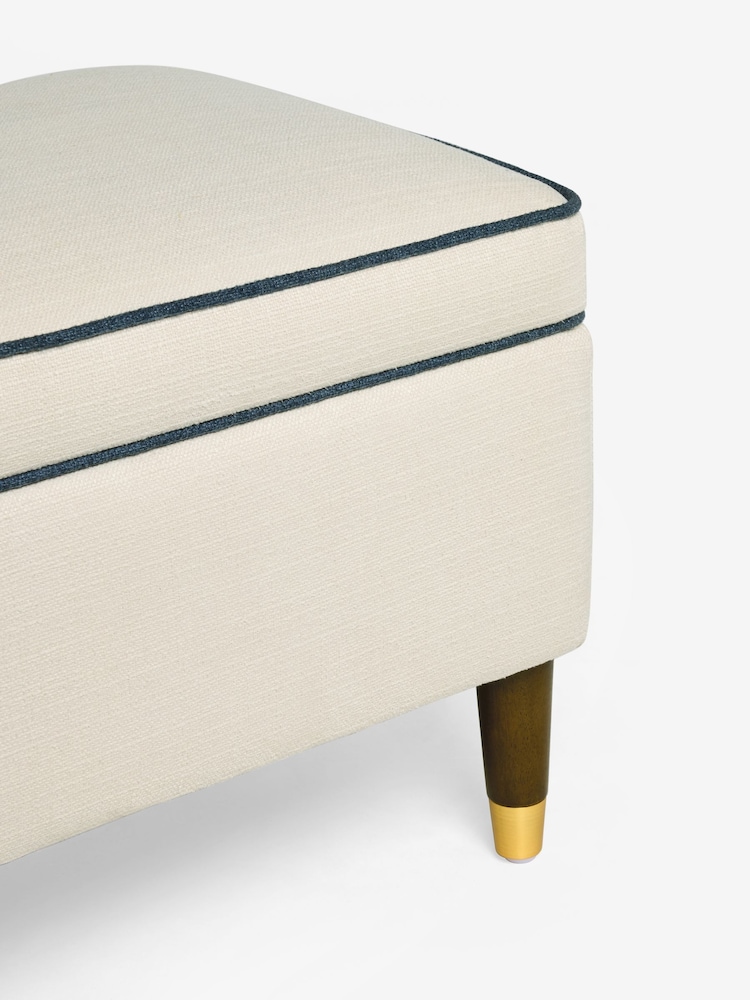 Nina Campbell Clabon Natural Rosebury Storage Ottoman Bench - Image 9 of 9