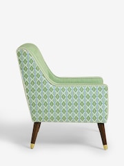 Nina Campbell Green Ikat Diamonds Rosebury Accent Chair - Image 7 of 8