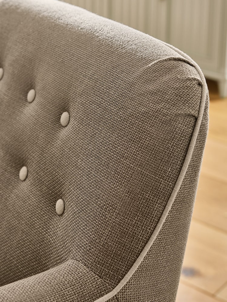 Nina Campbell Taupe Natural Carmel Walton Accent Chair - Image 2 of 8