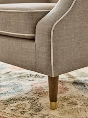Nina Campbell Taupe Natural Carmel Walton Accent Chair - Image 3 of 8
