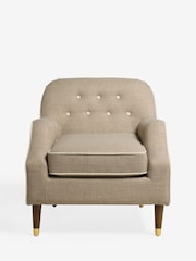 Nina Campbell Taupe Natural Carmel Walton Accent Chair - Image 5 of 8