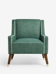 Nina Campbell Dark Teal Blue Carmel Rosebury Accent Chair - Image 2 of 8
