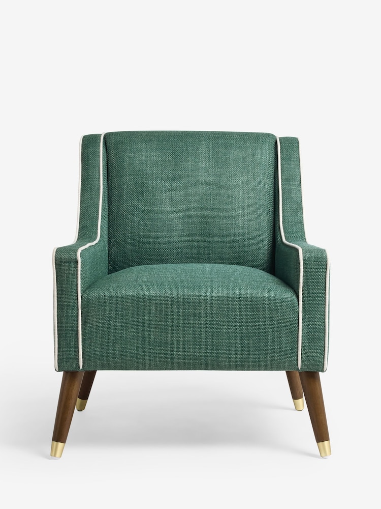 Nina Campbell Dark Teal Blue Carmel Rosebury Accent Chair - Image 2 of 8