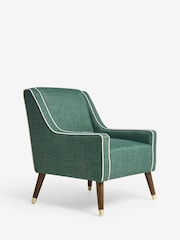 Nina Campbell Dark Teal Blue Carmel Rosebury Accent Chair - Image 3 of 8