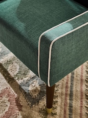 Nina Campbell Dark Teal Blue Carmel Rosebury Accent Chair - Image 4 of 8