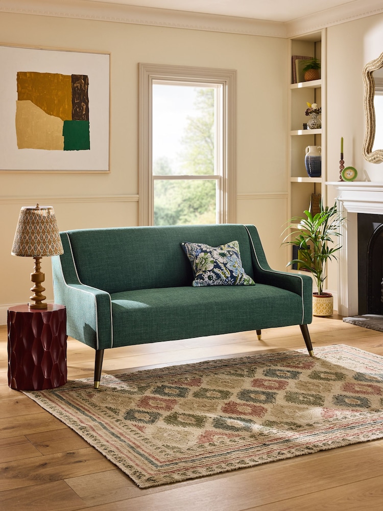 Nina Campbell Dark Teal Blue Carmel Rosebury Small 2 Seater Sofa - Image 1 of 6
