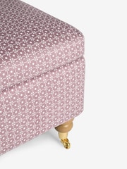 Laura Ashley Claudina Geo Plum Purple Clipsham Storage Ottoman Bench - Image 4 of 5